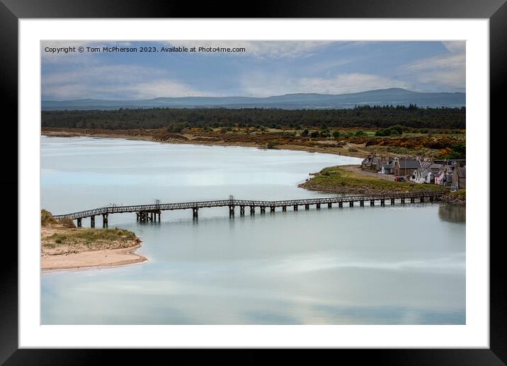 Lossiemouth's Iconic Wooden Bridge Framed Mounted Print by Tom McPherson