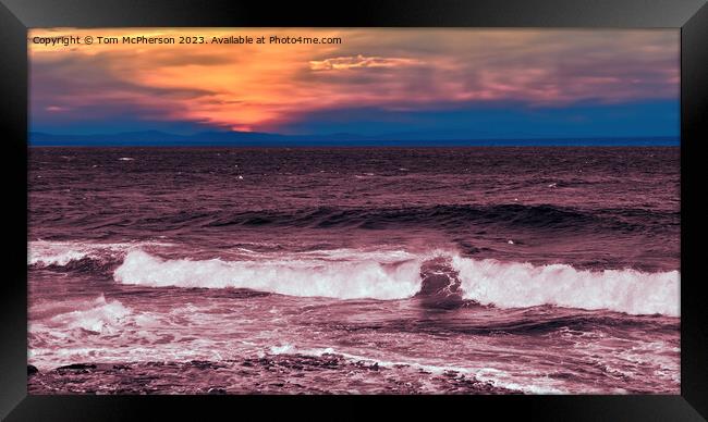 Sunset Across The Moray Firth Framed Print by Tom McPherson