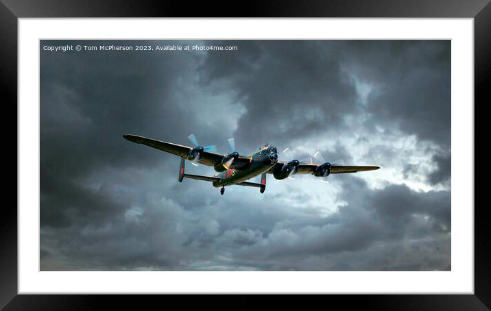 The Avro Lancaster Framed Mounted Print by Tom McPherson