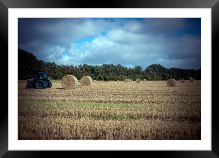 Outdoor fieldHay Bales Framed Mounted Print by Tom McPherson