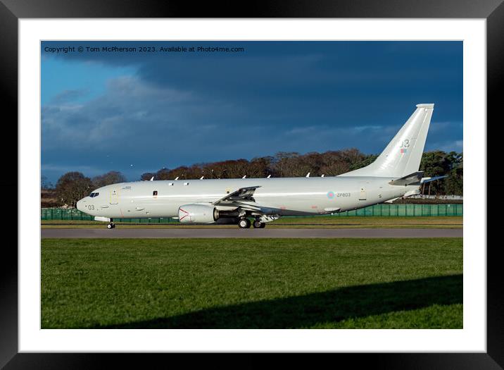 Boeing’s Poseidon MRA1 (P-8A) Framed Mounted Print by Tom McPherson