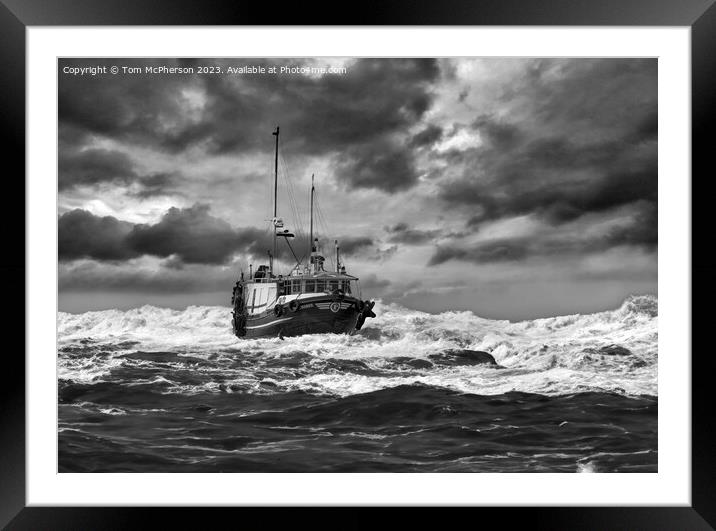 Heavy Seas Framed Mounted Print by Tom McPherson
