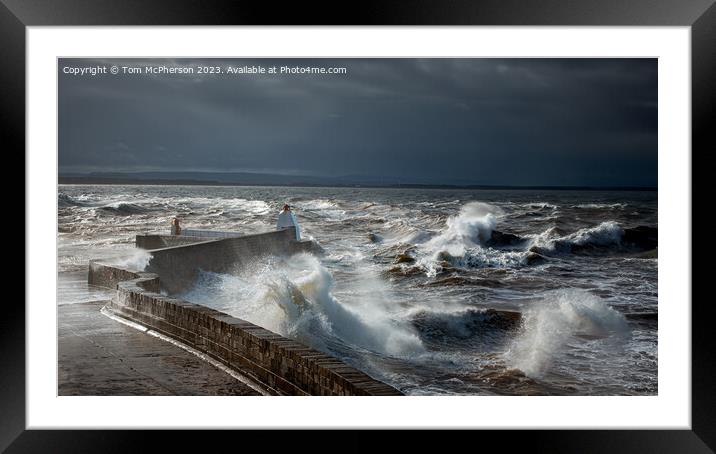Violent Sea Storm Framed Mounted Print by Tom McPherson