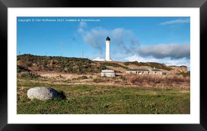 Covesea Lighthouse, Lossiemouth  Framed Mounted Print by Tom McPherson