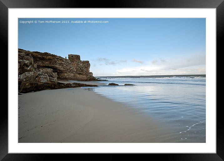 Covesea Caves Beach, Lossiemouth Framed Mounted Print by Tom McPherson