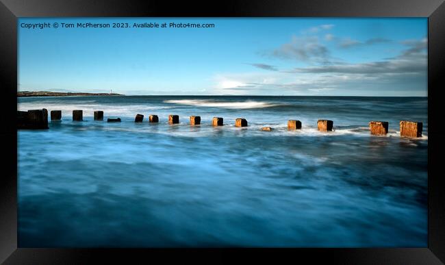 Lossiemouth West Beach Seascape Framed Print by Tom McPherson
