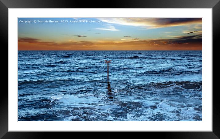 Findhorn Beach Sunset Framed Mounted Print by Tom McPherson