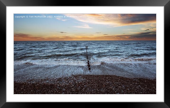 Findhorn Beach Sunset Framed Mounted Print by Tom McPherson