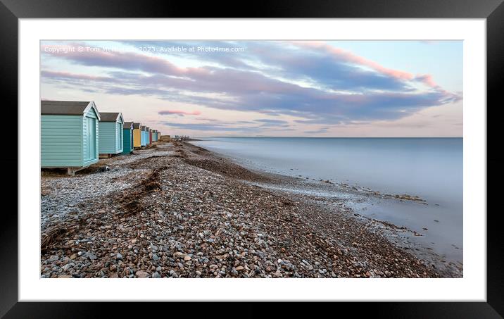 Findhorn Beach Huts Framed Mounted Print by Tom McPherson