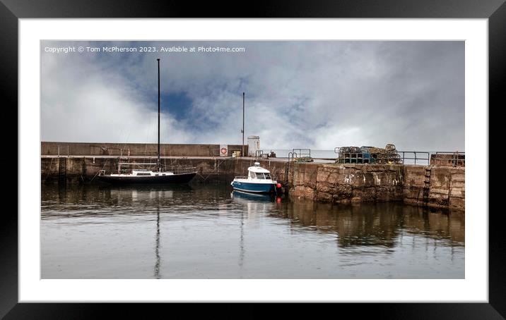 Hopeman Harbour Framed Mounted Print by Tom McPherson