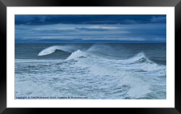 A Stormy Seascape on the Moray Firth, Scotland Framed Mounted Print by Tom McPherson