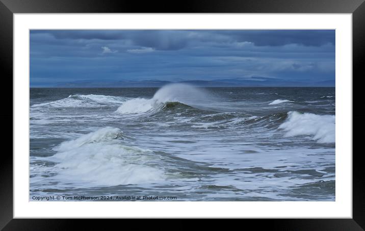 A Stormy Seascape Framed Mounted Print by Tom McPherson
