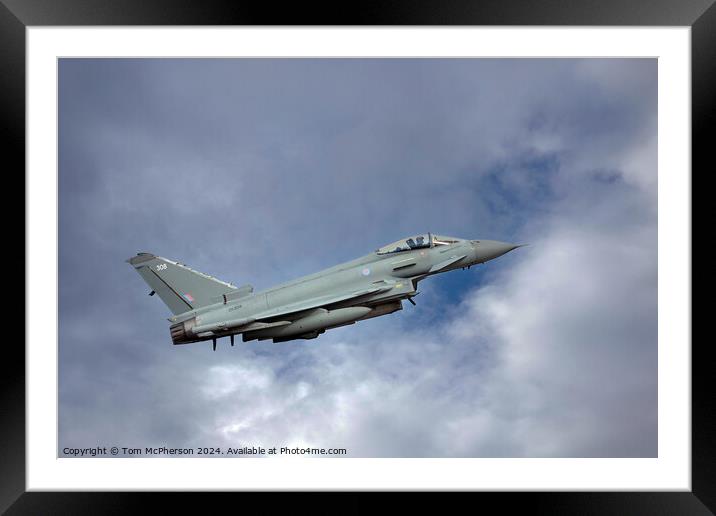 RAF's Pioneering Eurofighter Typhoon ZK308 Framed Mounted Print by Tom McPherson
