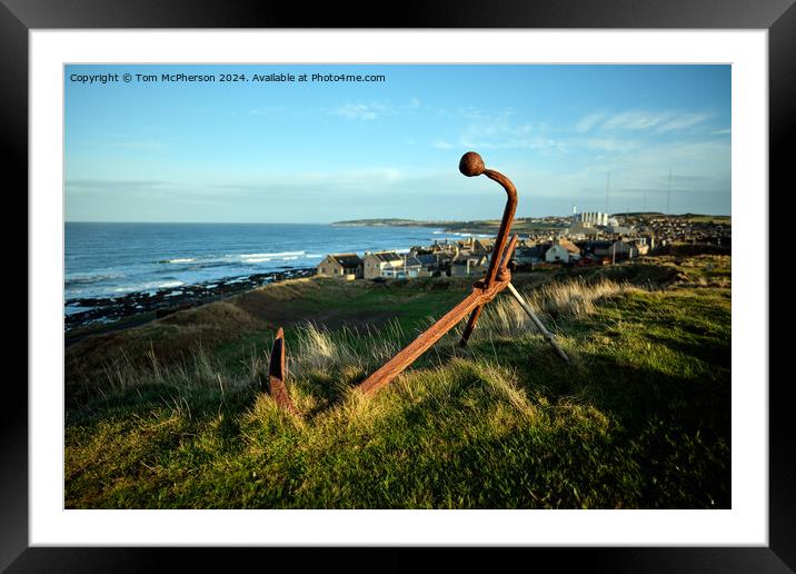 Burghead Anchor Framed Mounted Print by Tom McPherson