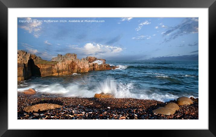 Daisy Rock, Hopeman Framed Mounted Print by Tom McPherson