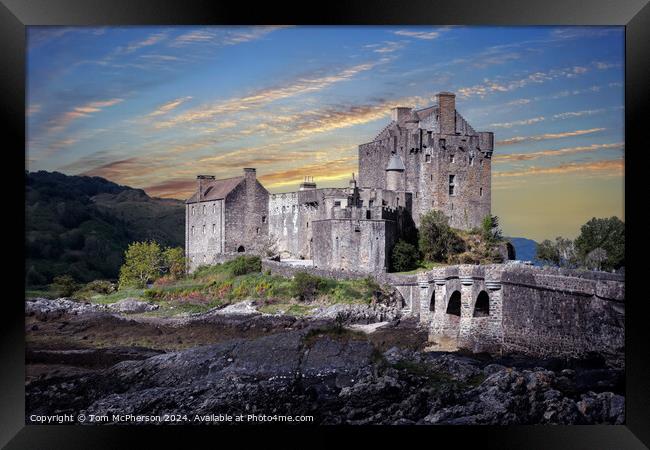 Sundown at Eilean Donan Castle, Scotland Framed Print by Tom McPherson