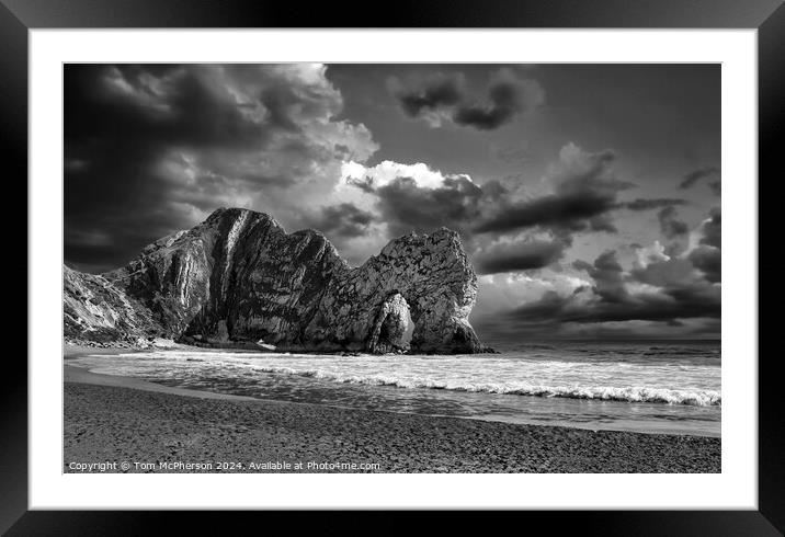 The Durdle Door rock Framed Mounted Print by Tom McPherson