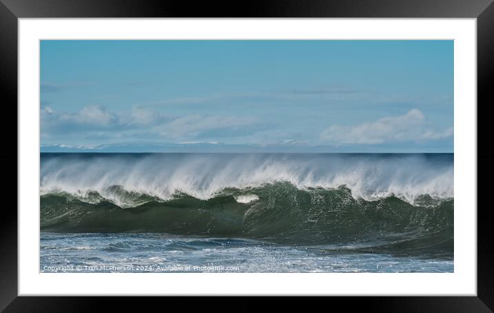 Impressive Waves at Burghead Framed Mounted Print by Tom McPherson