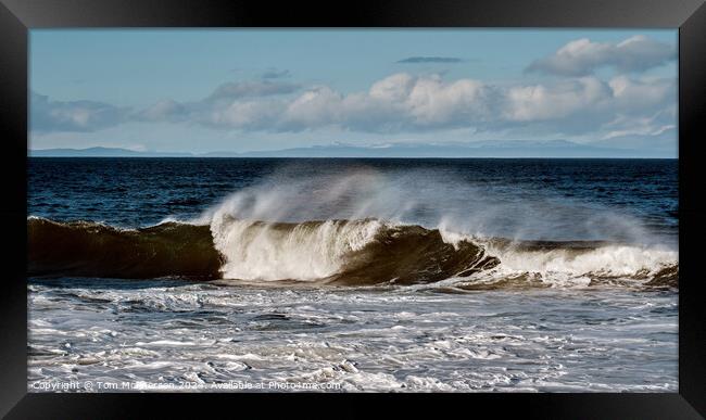 Impressive Waves at Burghead Framed Print by Tom McPherson