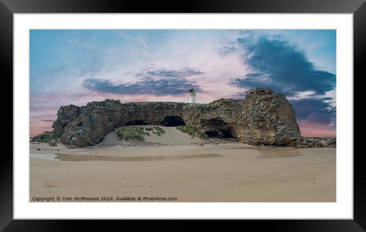 The Covesea Caves Framed Mounted Print by Tom McPherson