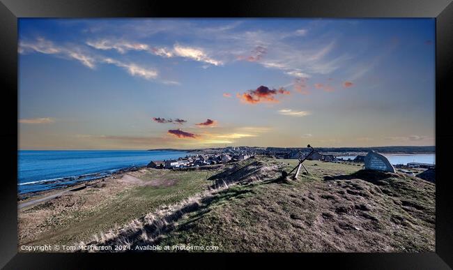 Burghead Village Seascape Framed Print by Tom McPherson