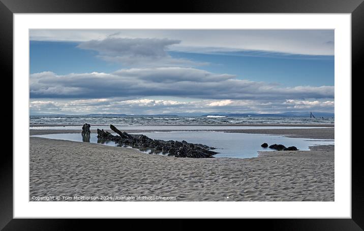 Burghead Bay Wreck Framed Mounted Print by Tom McPherson