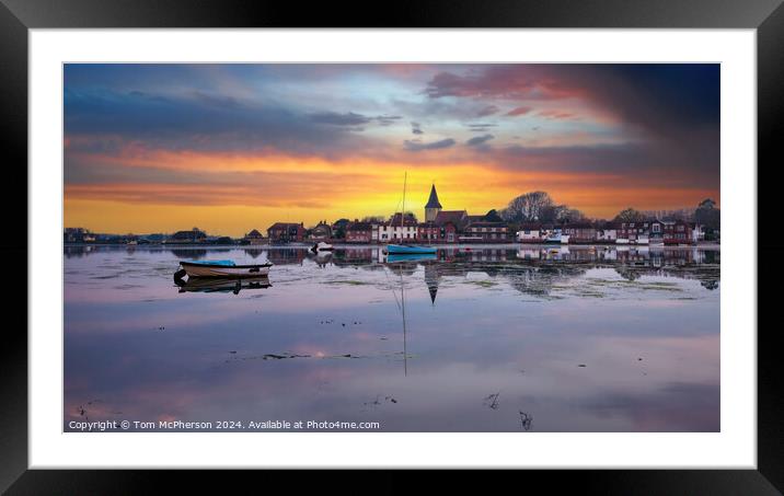 Bosham Quay Sunset Framed Mounted Print by Tom McPherson