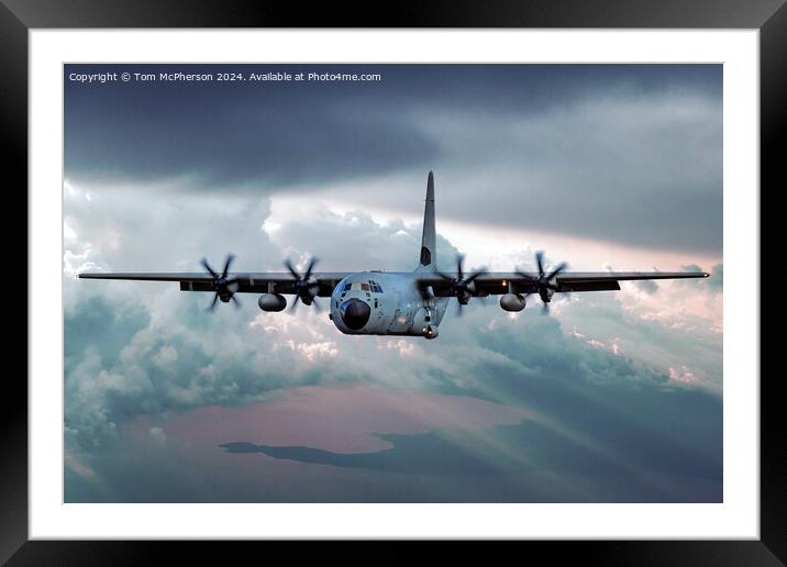 Lockheed C-130 Hercules Framed Mounted Print by Tom McPherson