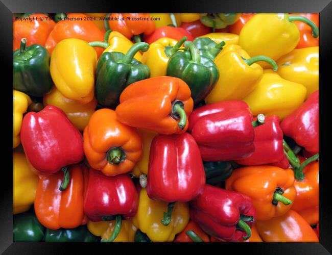 Mixed Peppers Framed Print by Tom McPherson