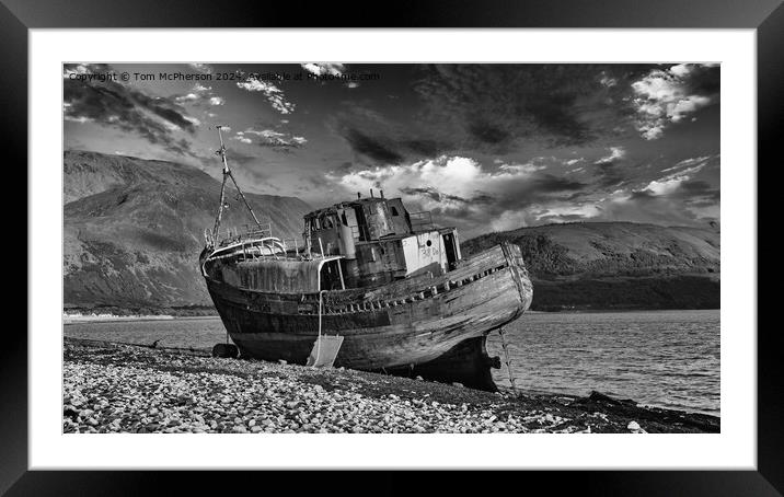 Old Boat of Caol Framed Mounted Print by Tom McPherson