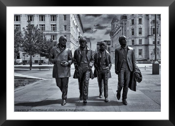 The Beatles Framed Mounted Print by Tom McPherson