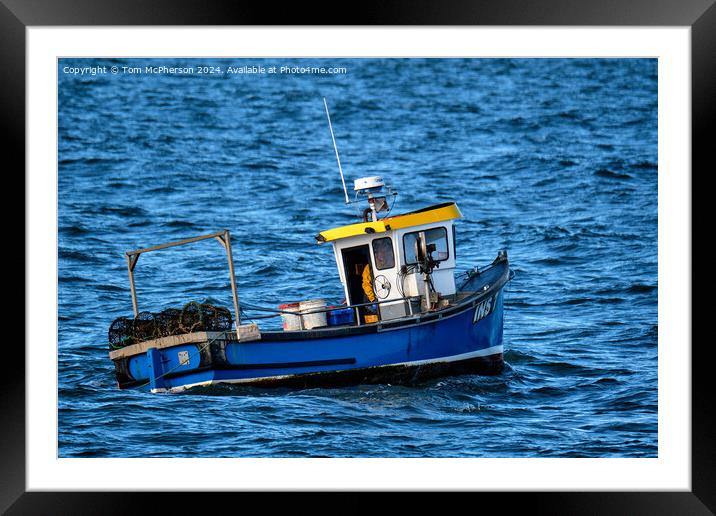 Lobster Fishing Boat Burghead Framed Mounted Print by Tom McPherson