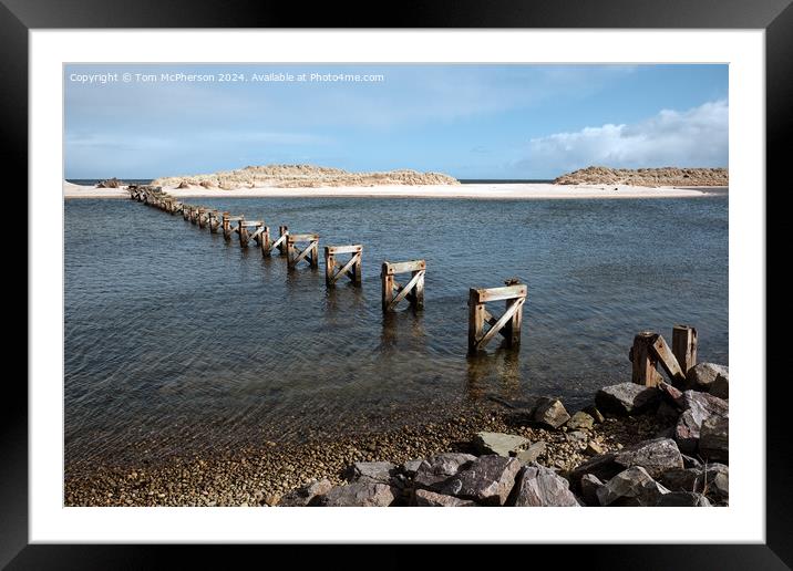 Lossiemouth footbridge (remains) Framed Mounted Print by Tom McPherson