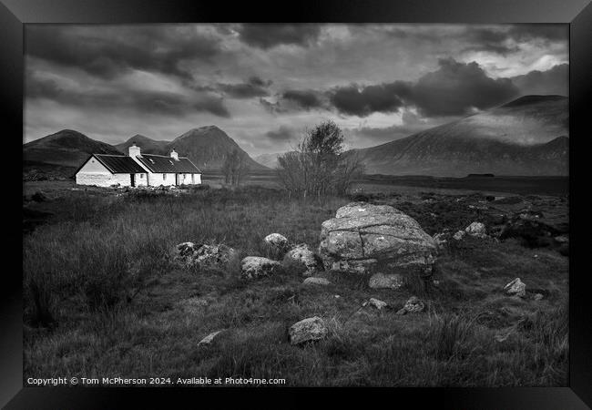 Blackrock Cottage Glencoe Framed Print by Tom McPherson