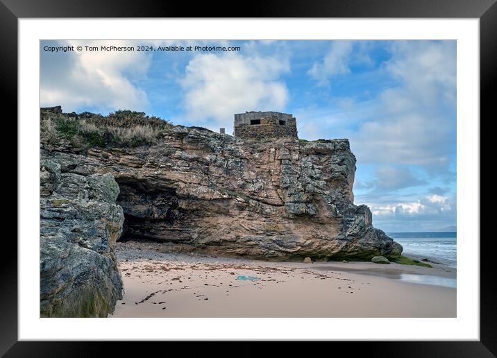 The Covesea Caves Framed Mounted Print by Tom McPherson