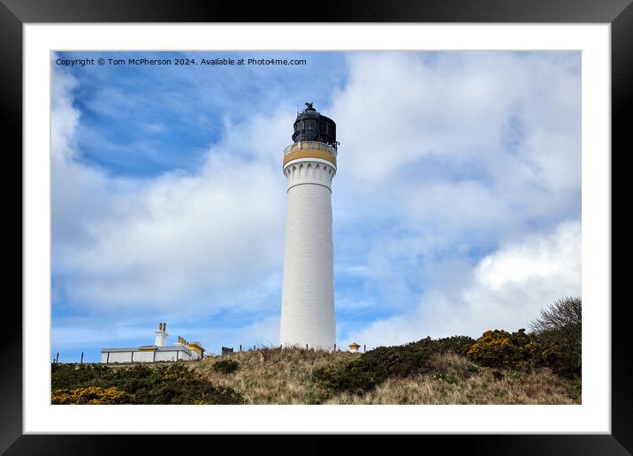 Covesea Skerries Lighthouse Framed Mounted Print by Tom McPherson