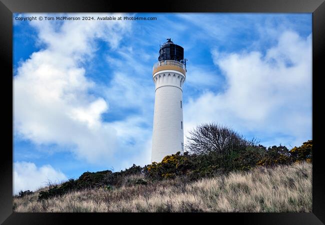 Covesea Skerries Lighthouse, Lossiemouth, Scotland Framed Print by Tom McPherson