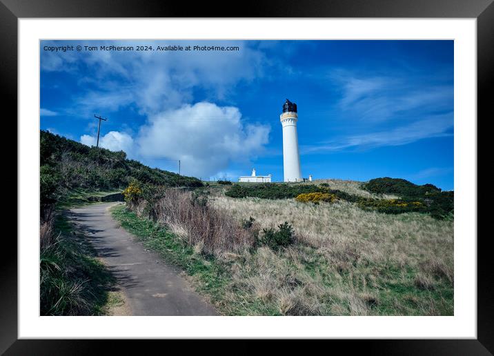 Heading Up to Covesea Skerries Lighthouse Framed Mounted Print by Tom McPherson
