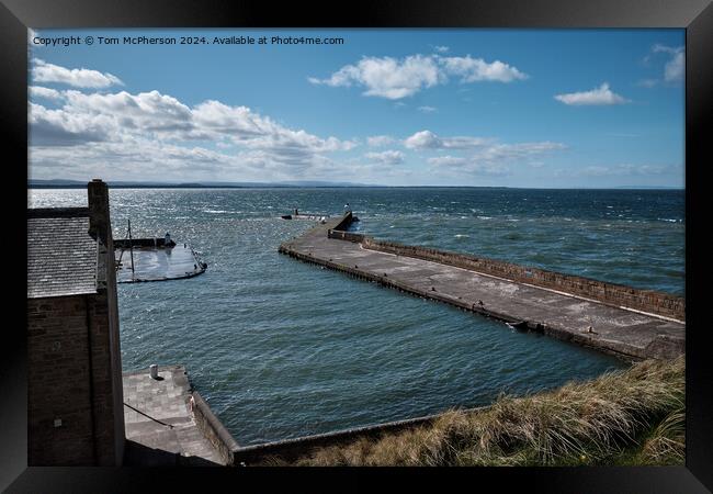 Burghead Harbour Scene Framed Print by Tom McPherson