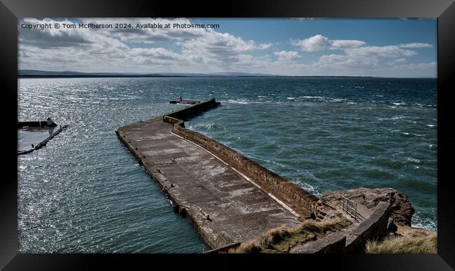 Burghead Harbour Scene Framed Print by Tom McPherson