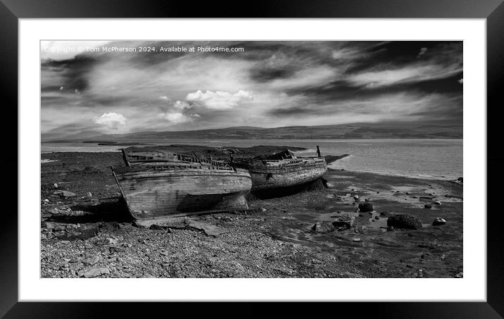 Derelict boats on Mull Framed Mounted Print by Tom McPherson