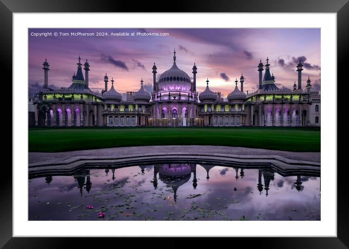 Evening Colours at the Royal Pavilion Brighton Framed Mounted Print by Tom McPherson