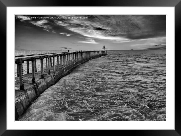 Whitby Pier Framed Mounted Print by Tom McPherson