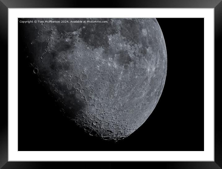 Detailed Image of the Surface of the Moon Framed Mounted Print by Tom McPherson