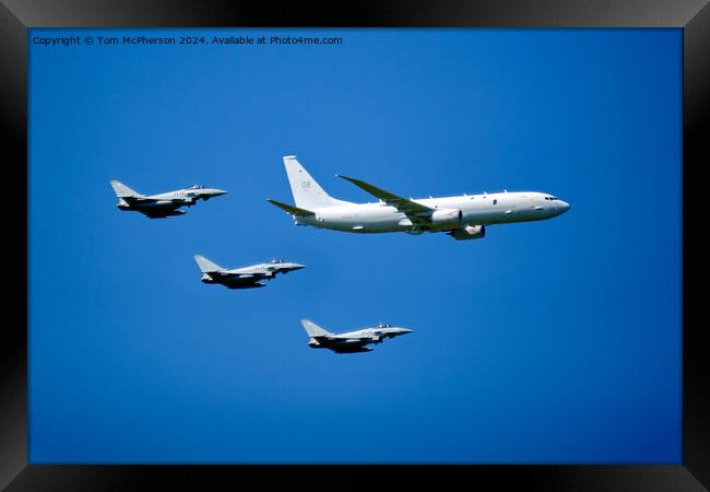 Poseidon with 3 Typhoon Escort Framed Print by Tom McPherson