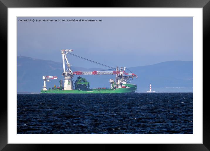 Crane Ship ORION Framed Mounted Print by Tom McPherson