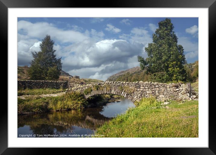The stone bridge of Watendlath Framed Mounted Print by Tom McPherson