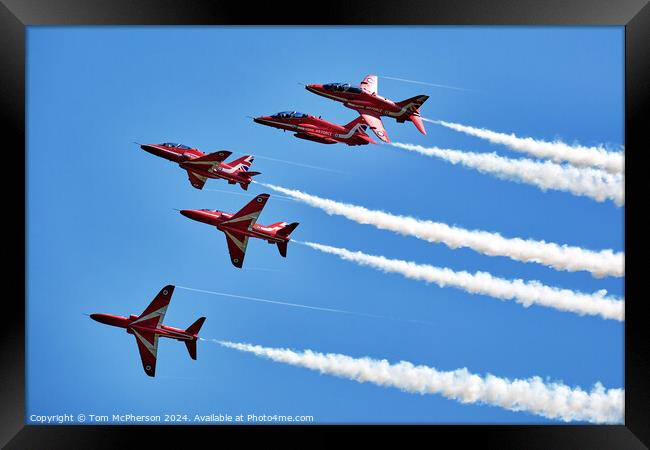 Red Arrows at Lossiemouth Framed Print by Tom McPherson