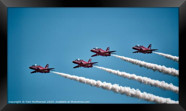 Red Arrows at Lossiemouth Framed Print by Tom McPherson