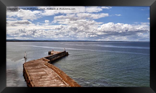 Burghead Pier and Bay Framed Print by Tom McPherson